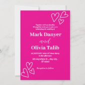 結婚式招待状 | フローラロマン結婚ティックのカード 招待状 (正面)