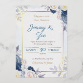 結婚式招待状、フローラ結婚式招待状 箔招待状 (正面)