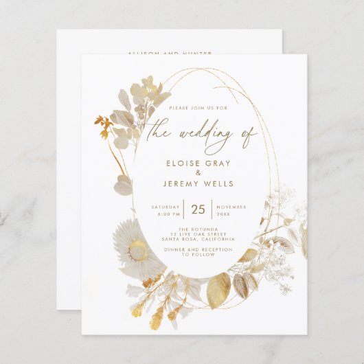 結婚式招待状 |ベラ (正面/裏面)