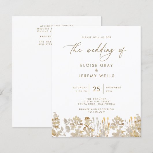 結婚式招待状 |ベラ (正面/裏面)