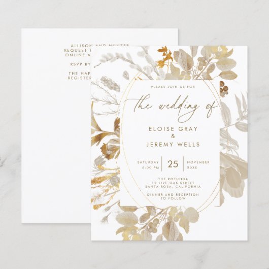 結婚式招待状 |ベラ (正面/裏面)