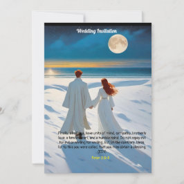 結婚式招待状　ペテロの手紙3:8-9を掲載 招待状