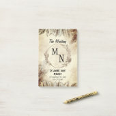 結婚式招待状 ポストイット (デスク上)