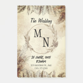 結婚式招待状 ポストイット