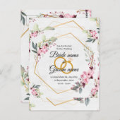 結婚式招待状 ポストカード (正面/裏面)