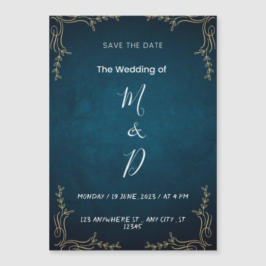 結婚式招待状 マグネット招待状 (正面)