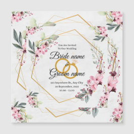 結婚式招待状 マグネット招待状