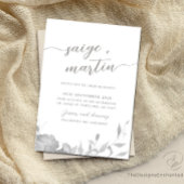 結婚式招待状 ミニマリスト ボヘミアンフラワーズ 招待状