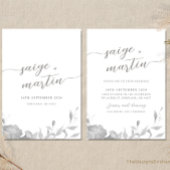 結婚式招待状 ミニマリスト ボヘミアンフラワーズ 招待状