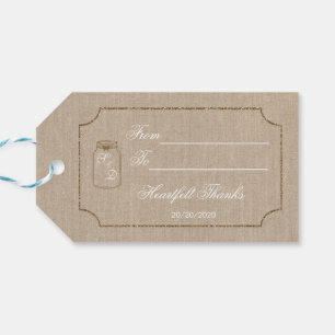 結婚式招待状   メイスンジャールリネン ギフトタグ