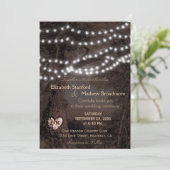 結婚式招待状 |モノグラムのストリングライト 招待状 (スタンド正面)