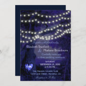 結婚式招待状 |モノグラムのストリングライト 招待状 (正面/裏面)