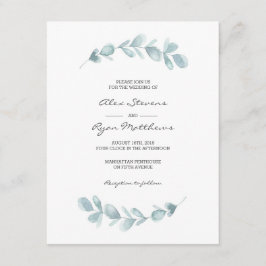 結婚式招待状|ユーカリの庭の水彩 招待状