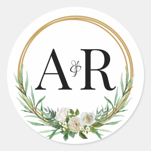 結婚式招待状 ラウンドシール (正面)