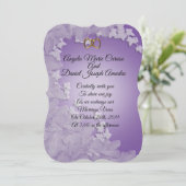 結婚式招待状、ラベンダーとアイビーキュストm colo 招待状 (スタンド正面)