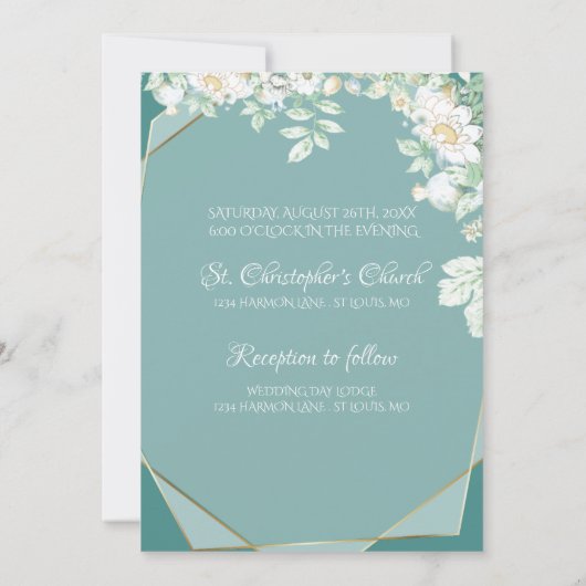 結婚式招待状 |ワイルドフラワーとベリー 招待状 (裏面)