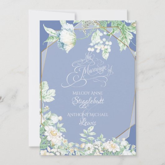 結婚式招待状 |ワイルドフラワーとベリー 招待状 (正面)