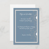 結婚式招待状、中青、花 招待状 (正面/裏面)