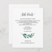 結婚式招待状 - 付属カード, 詳細カード エンクロージャーカード (正面/裏面)