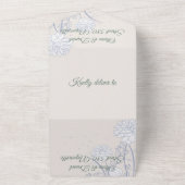 結婚式招待状 – 写真の日付を保存 オールインワン招待状 (外側)