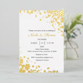 結婚式招待状、冬のウェディングフォイル招待状 箔招待状 (立ち正面)