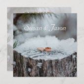 結婚式招待状--冬の結婚式 招待状 (正面/裏面)