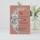 結婚式招待状 出欠カード (スタンド正面)