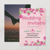 結婚式招待状 出欠カード (正面/裏面)