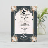 結婚式招待状 喜びの愛 セーブザデート (スタンド正面)