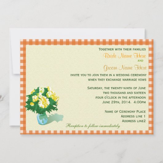 結婚式招待状、国スタイルプレイス 招待状 (正面)