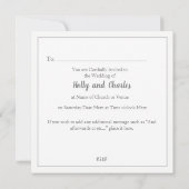 結婚式招待状。大気の雪の山。 招待状 (裏面)