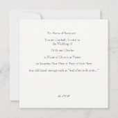 結婚式招待状。太陽、砂、海、空。 招待状 (裏面)