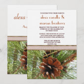 結婚式招待状-常緑樹と松の円錐のシーン 招待状 (正面/裏面)