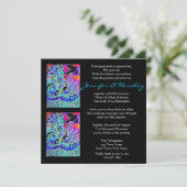 結婚式招待状 - 平和の鳩 エボニー（スクエア） 招待状 (スタンド正面)