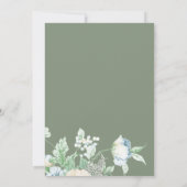 結婚式招待状 |幾何学的モダンワイルドフラワー 招待状 (裏面)