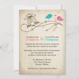 結婚式招待状 |愛お洒落の鳥 招待状