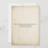 結婚式招待状 |愛お洒落の鳥 招待状 (裏面)