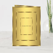 結婚式招待状(披露宴メニュー金ゴールド) 招待状 (裏面)