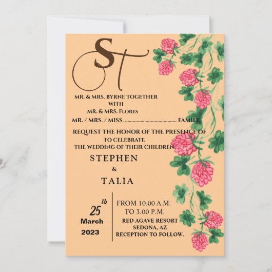 結婚式招待状 招待状 (正面)