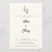 結婚式招待状 招待状 (裏面)