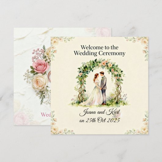 結婚式招待状 招待状 (正面/裏面)