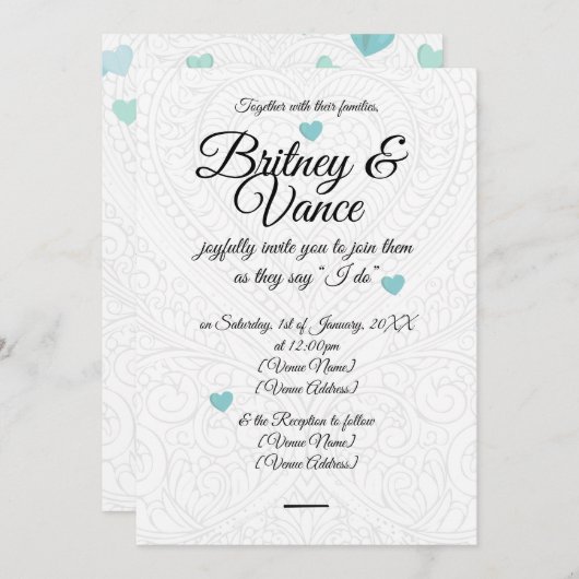 結婚式招待状 招待状 (正面/裏面)