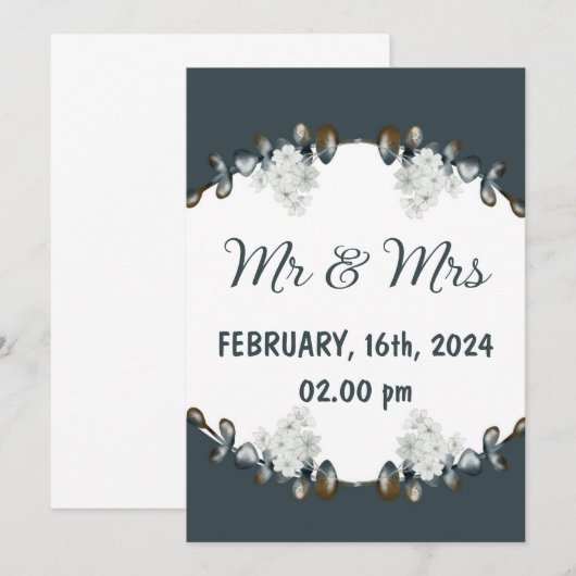 結婚式招待状 招待状 (正面/裏面)