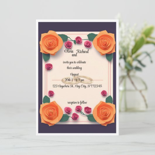 結婚式招待状 招待状 (スタンド正面)