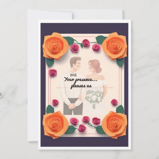 結婚式招待状 招待状 (裏面)