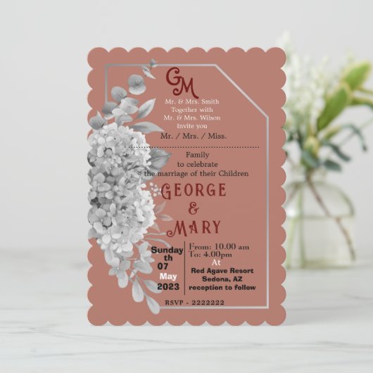 結婚式招待状 招待状 (スタンド正面)