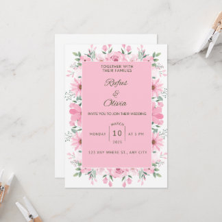 結婚式招待状。 招待状