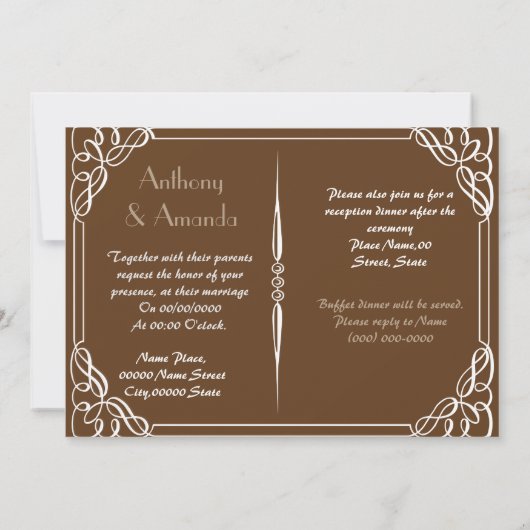 結婚式招待状 招待状 (裏面)