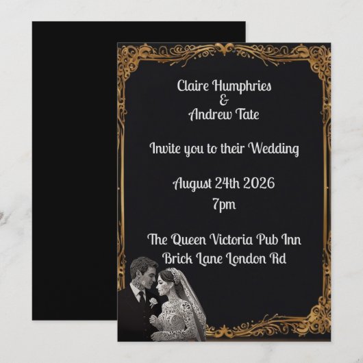 結婚式招待状 招待状 (正面/裏面)