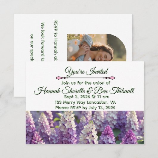 結婚式招待状 招待状 (正面/裏面)